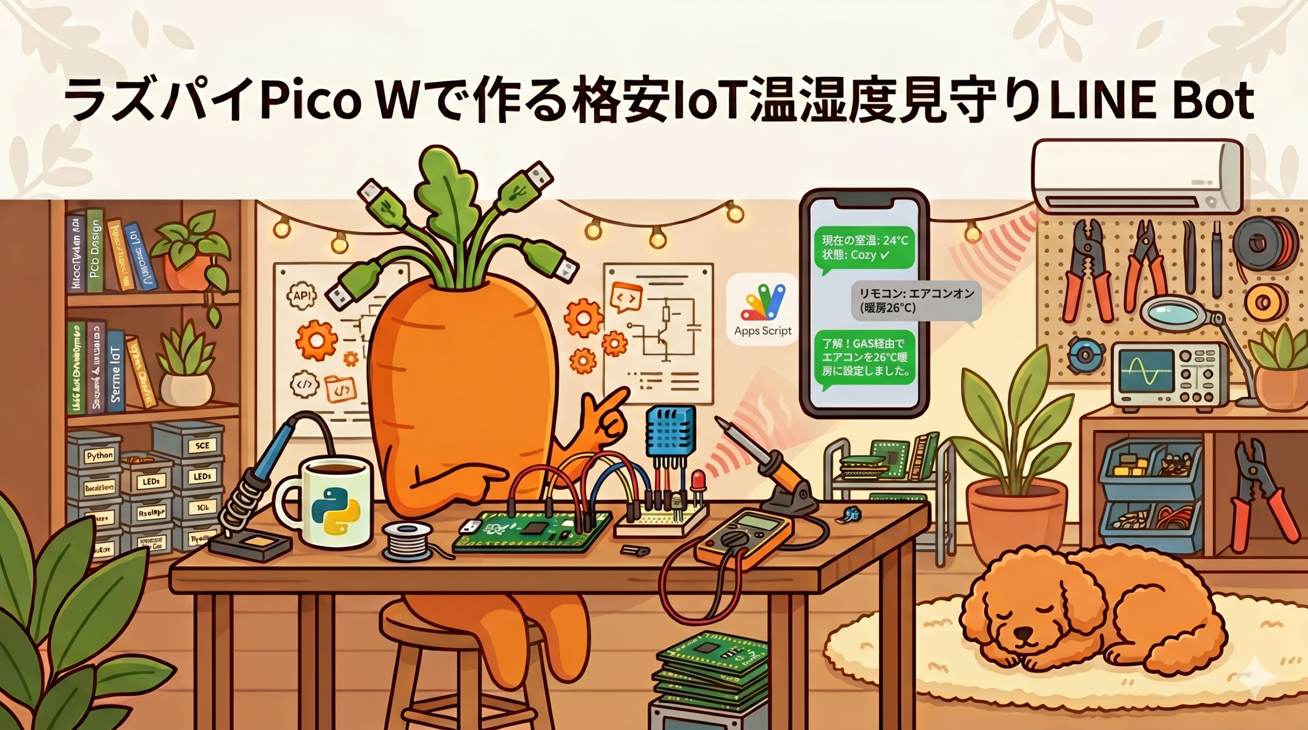 GASとLINE Bot(Webhook)でPico Wを遠隔操作！双方向通信の作り方