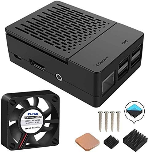 GeeekPi Raspberry Pi 3B+ ケース 冷却ファン付き ヒートシンク3個入り