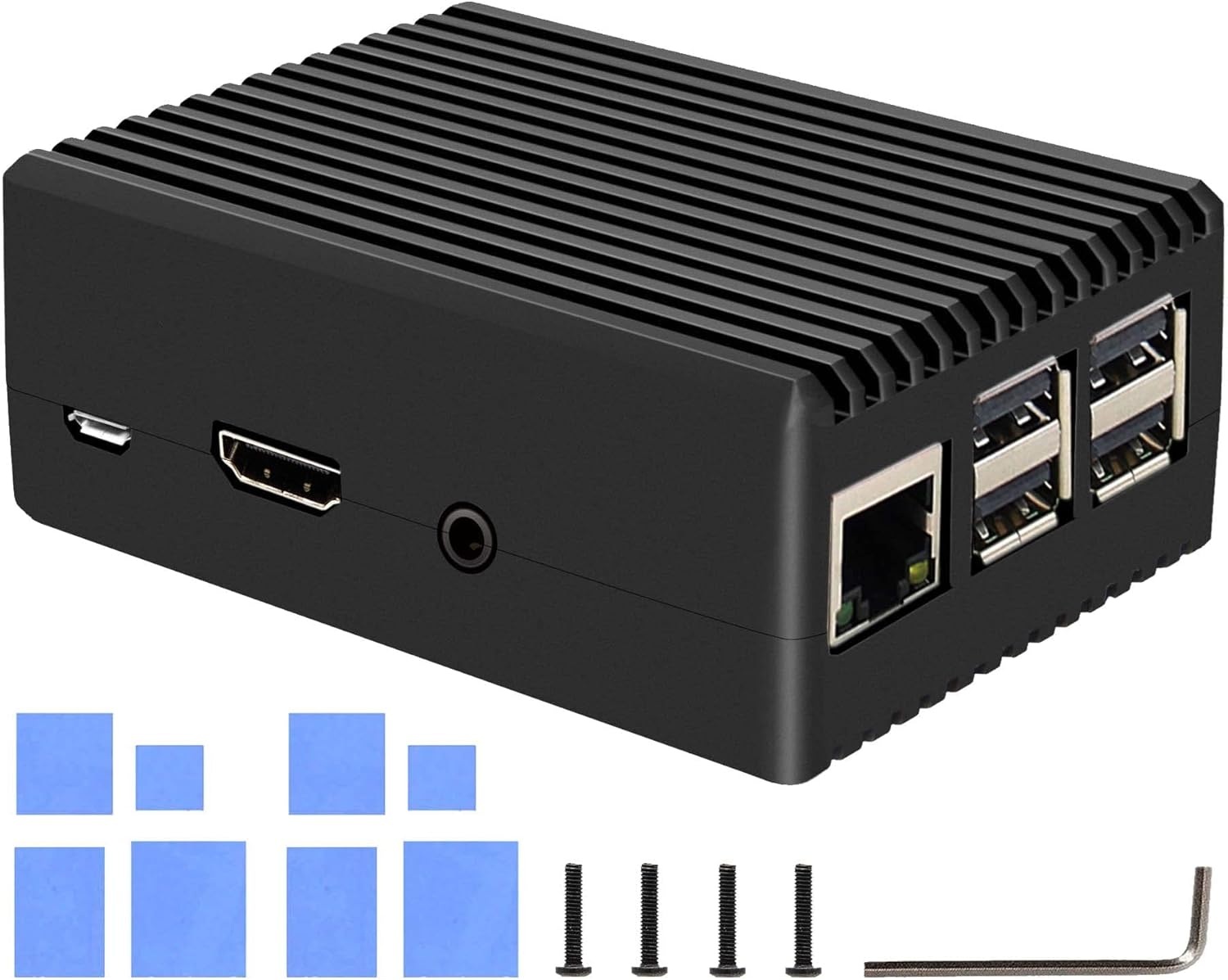Geekworm Raspberry Pi 3 B+/3B ケース P252 受動冷却金属ケース