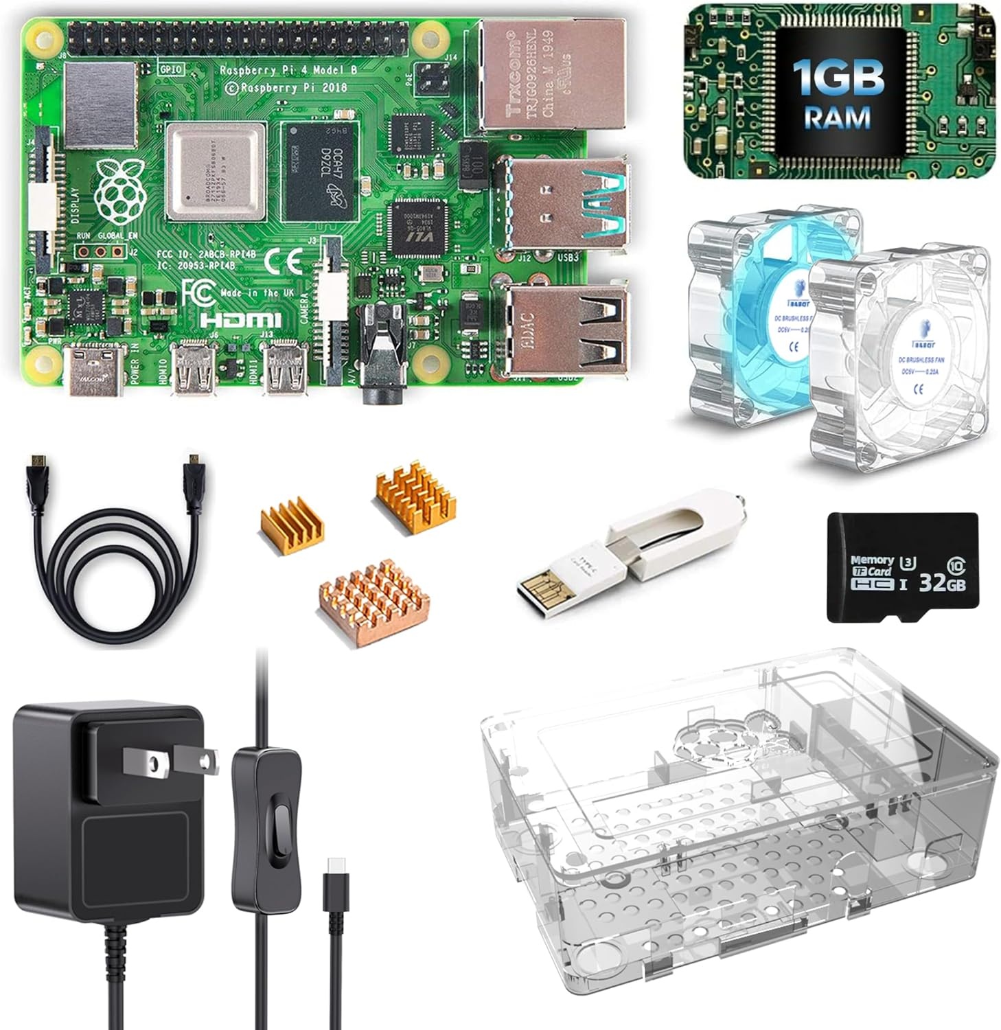 Raspberry Pi 4 Model B/1GB セット