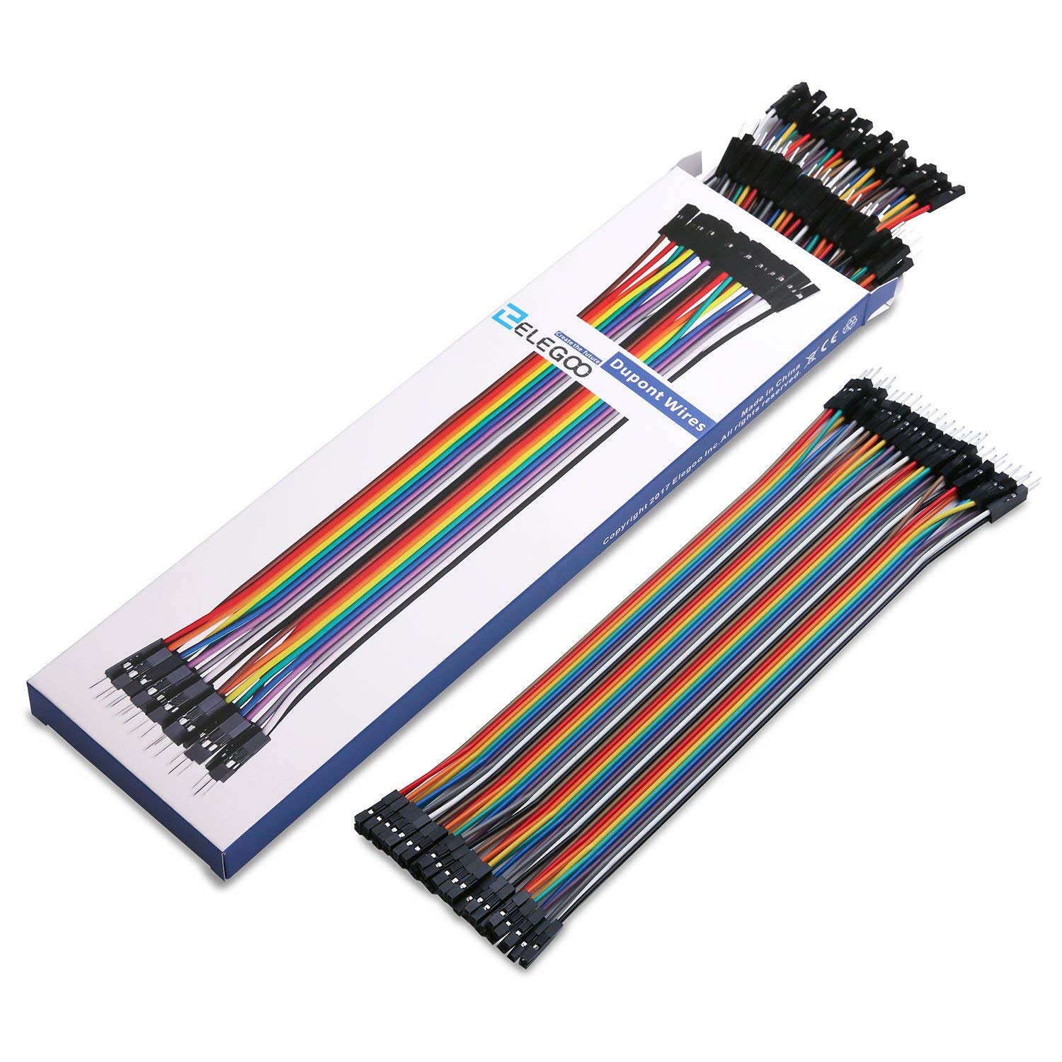 ELEGOO 120pcs多色デュポンワイヤー